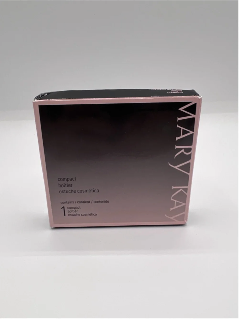 Mary Kay Black Compact Unfilled Customizable Cosmetic Makeup Case Eyeshadow NIB